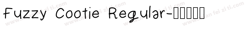 Fuzzy Cootie Regular字体转换